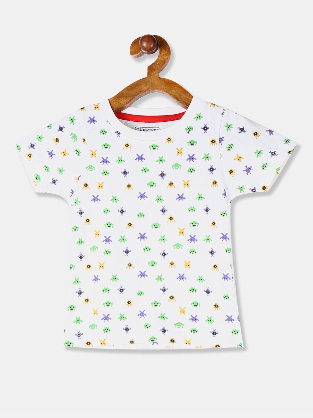 

Cherokee Boys White Printed Round Neck T-shirt