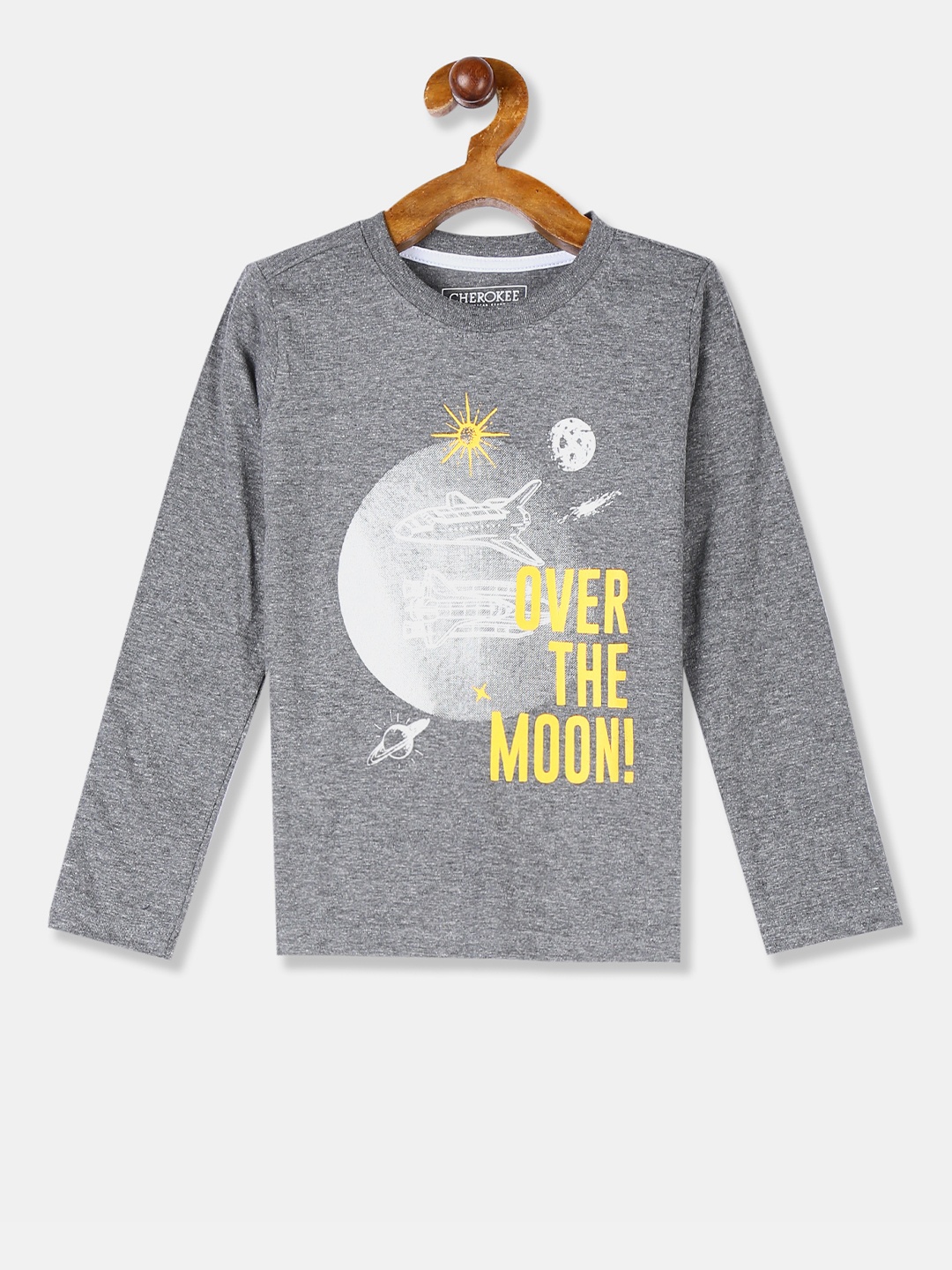 

Cherokee Boys Grey Printed Round Neck T-shirt