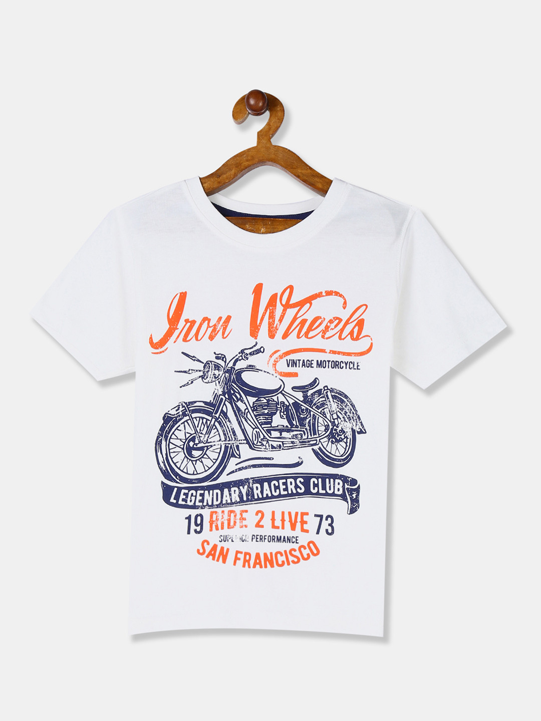 

Cherokee Boys White Printed Round Neck T-shirt