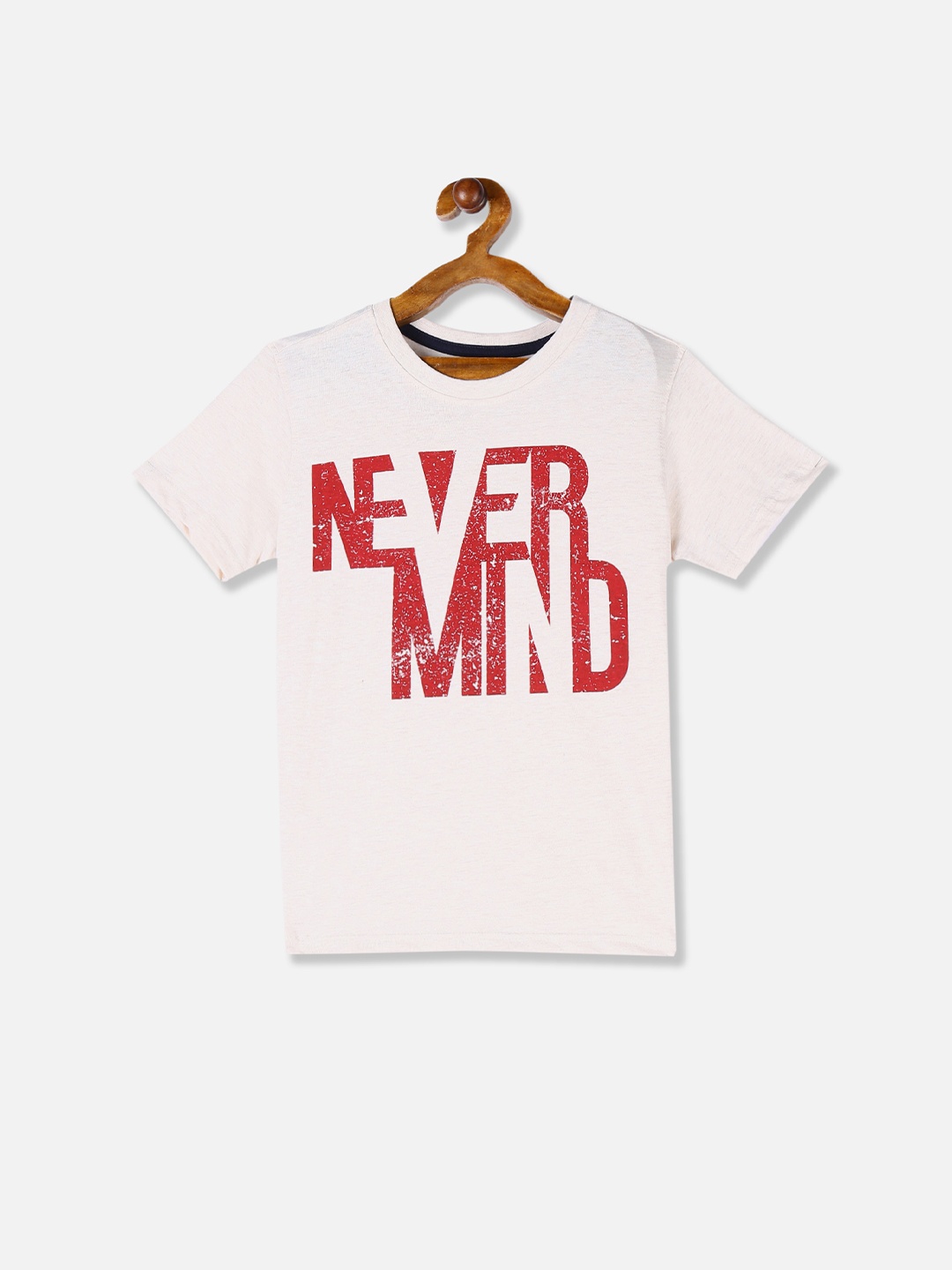 

Cherokee Boys Beige Printed Round Neck Cotton T-shirt