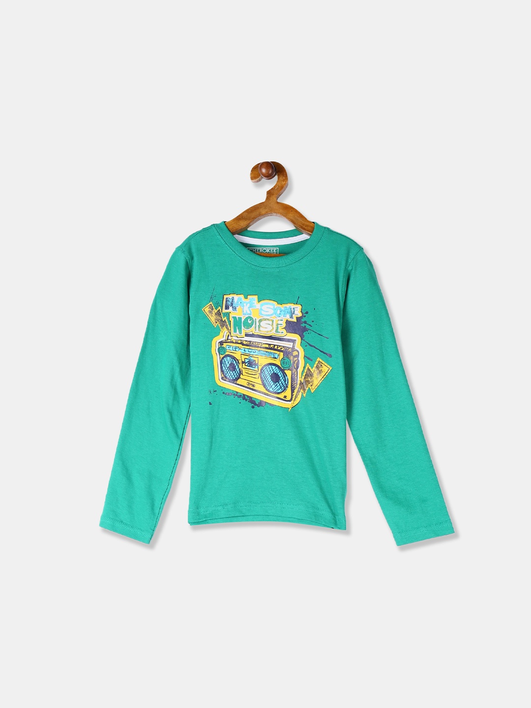 

Cherokee Boys Teal Printed Round Neck T-shirt