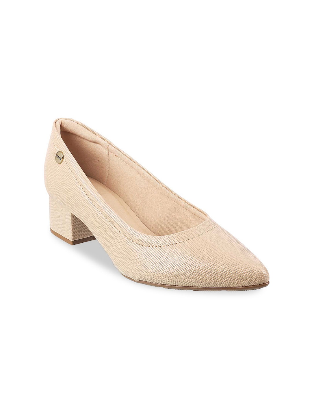 

J.FONTINI Women Beige Solid Pumps