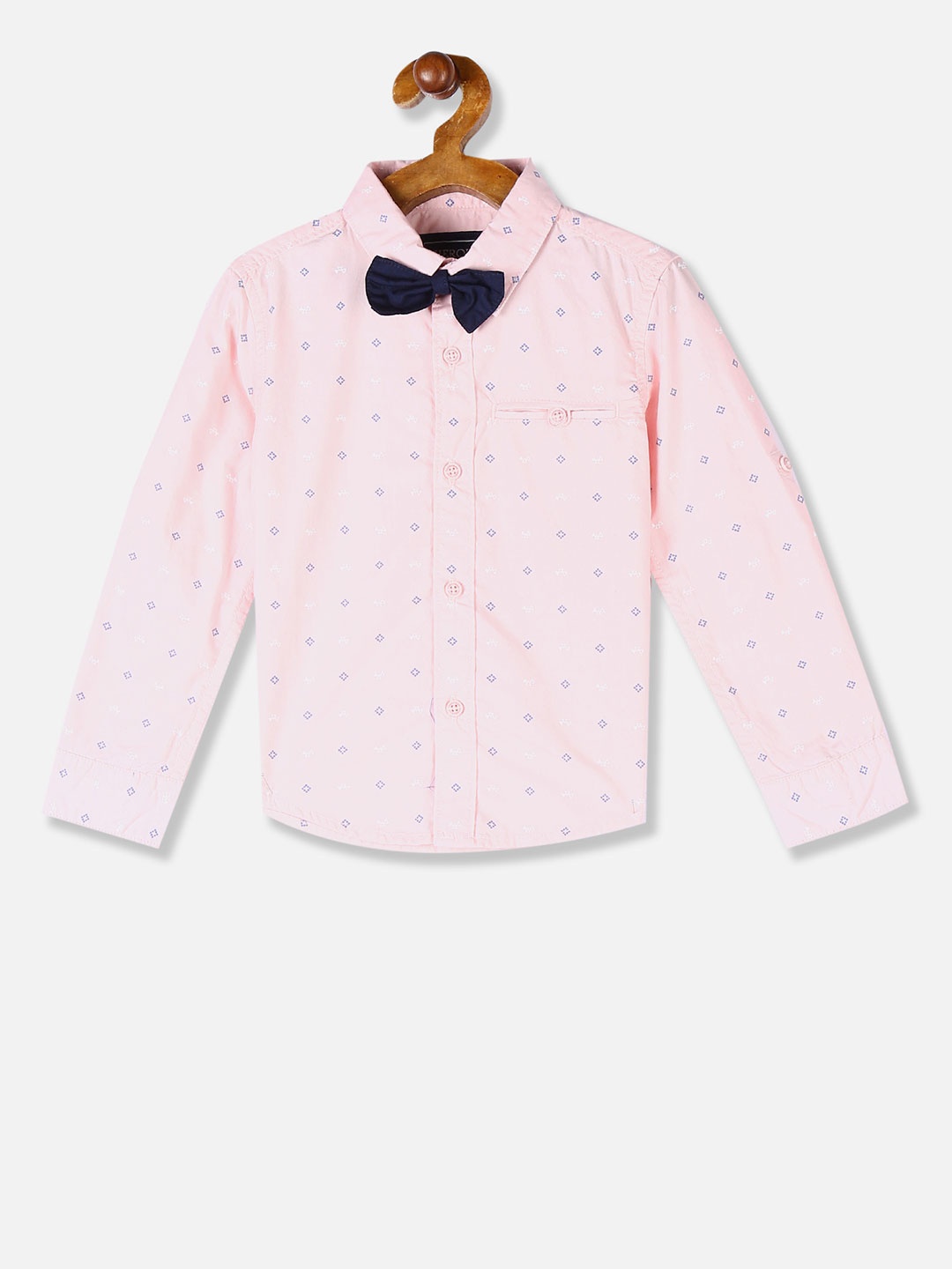

Cherokee Boys Pink Regular Fit Printed Casual Shirt