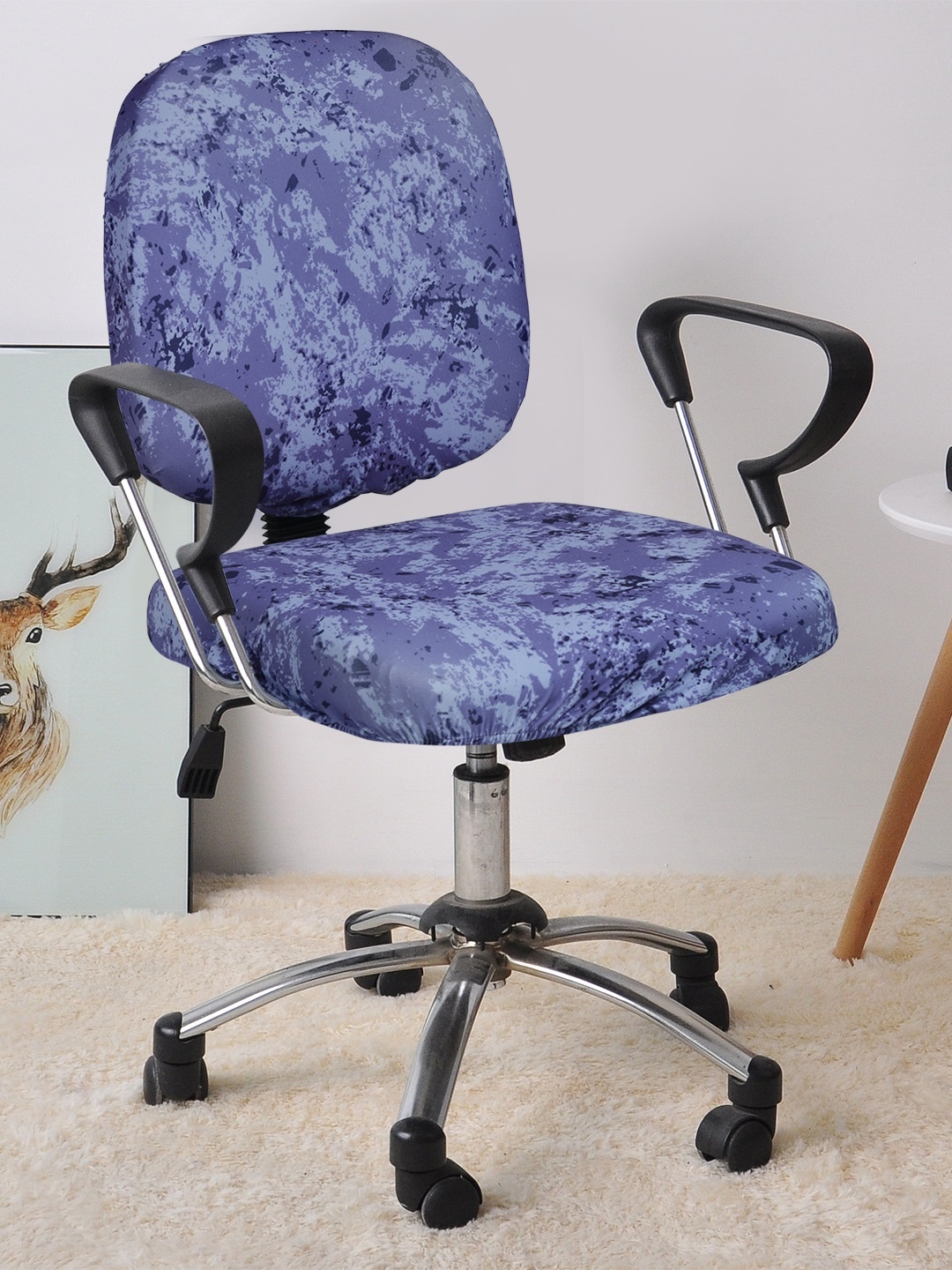 

Cortina Set Of 4 Blue Printed Chair Covers