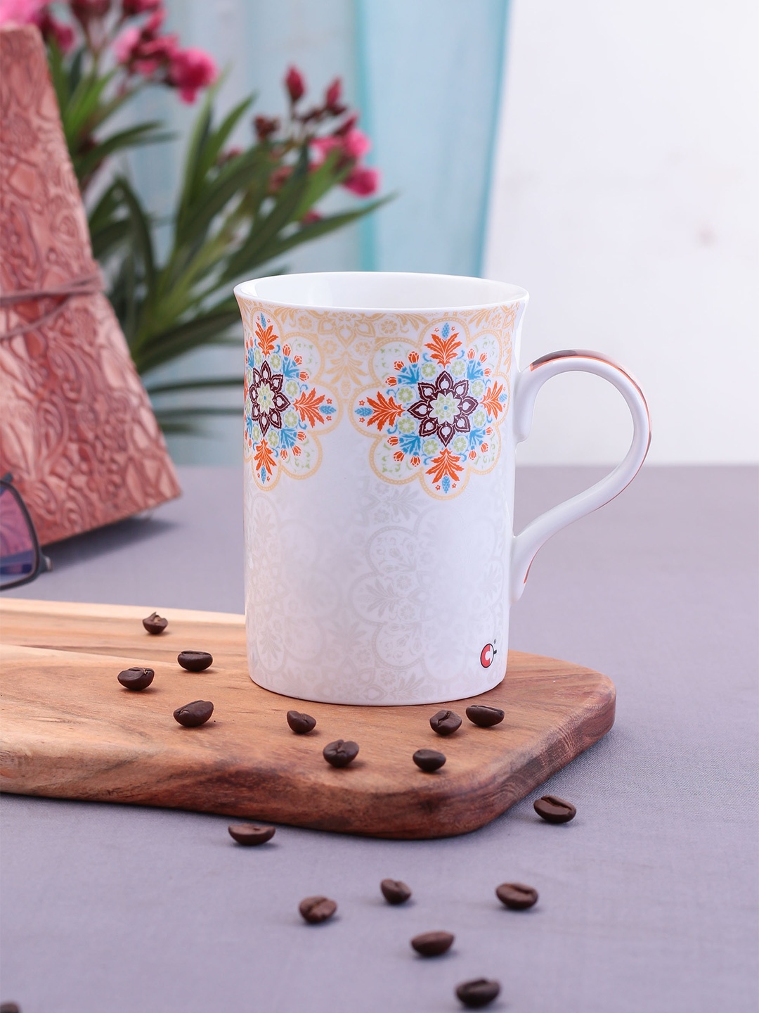 

CLAY CRAFT White Printed Ceramic Mug