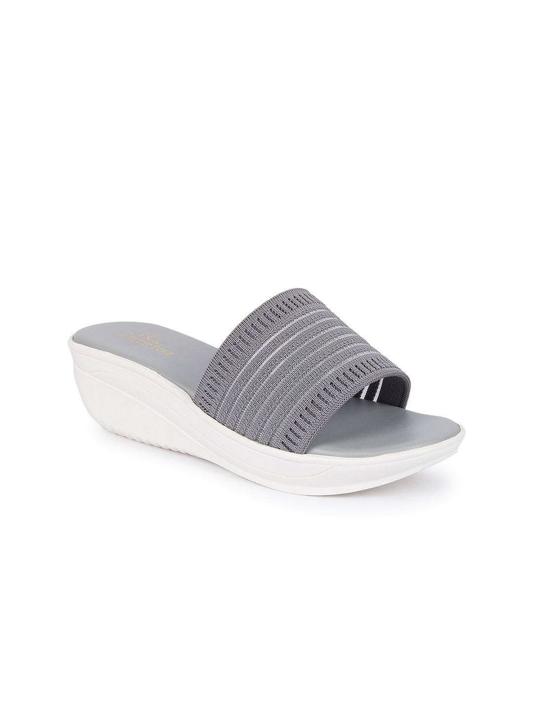 

ZAPATOZ Women Grey Woven Design Wedges