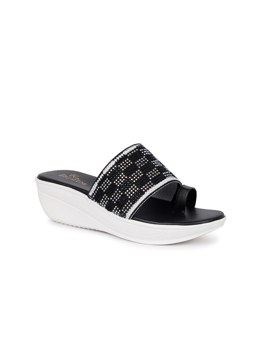 

ZAPATOZ Women Black Woven Design Mules
