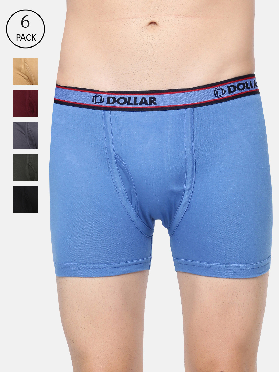 

Dollar Bigboss Men Pack of 6 Combed Cotton Classy Trunk MDTR-08-PO6-C2, Assorted