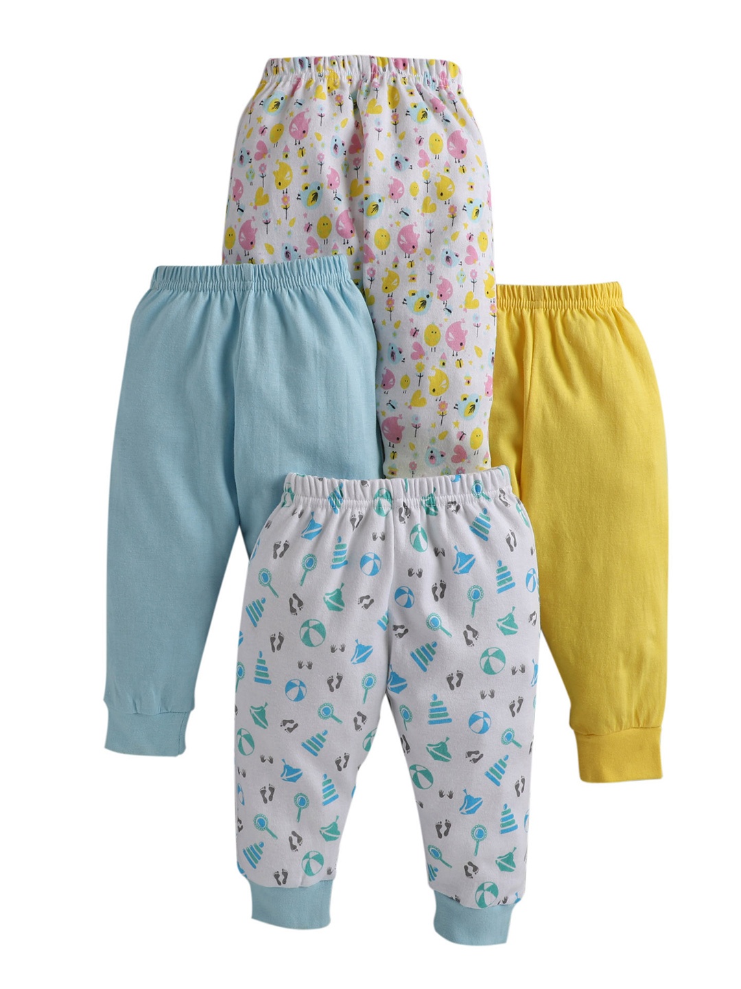 

BUMZEE Kids Pack Of 4 Printed Joggers, Blue