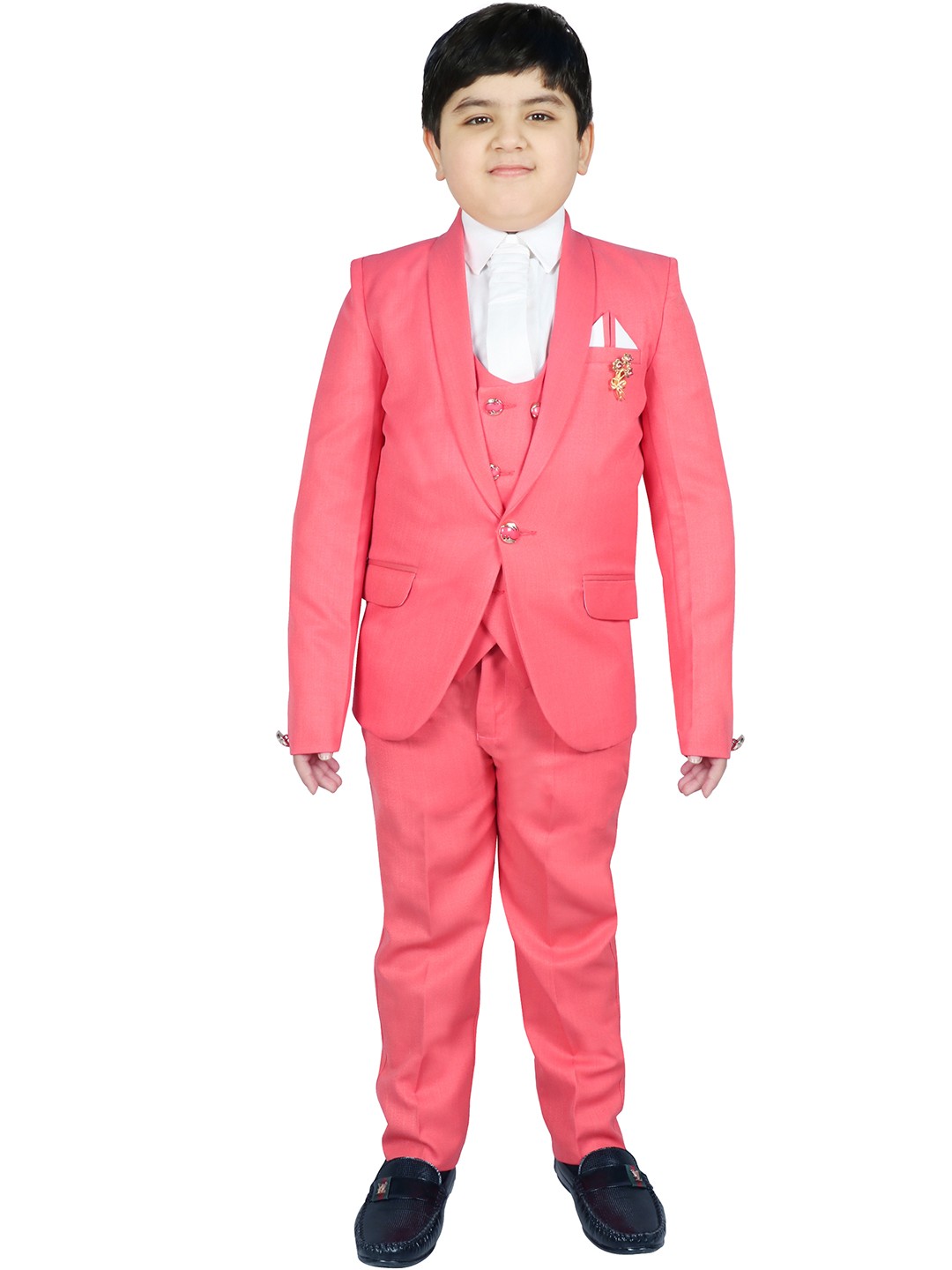 

SG YUVRAJ Boys Pink Solid Suits