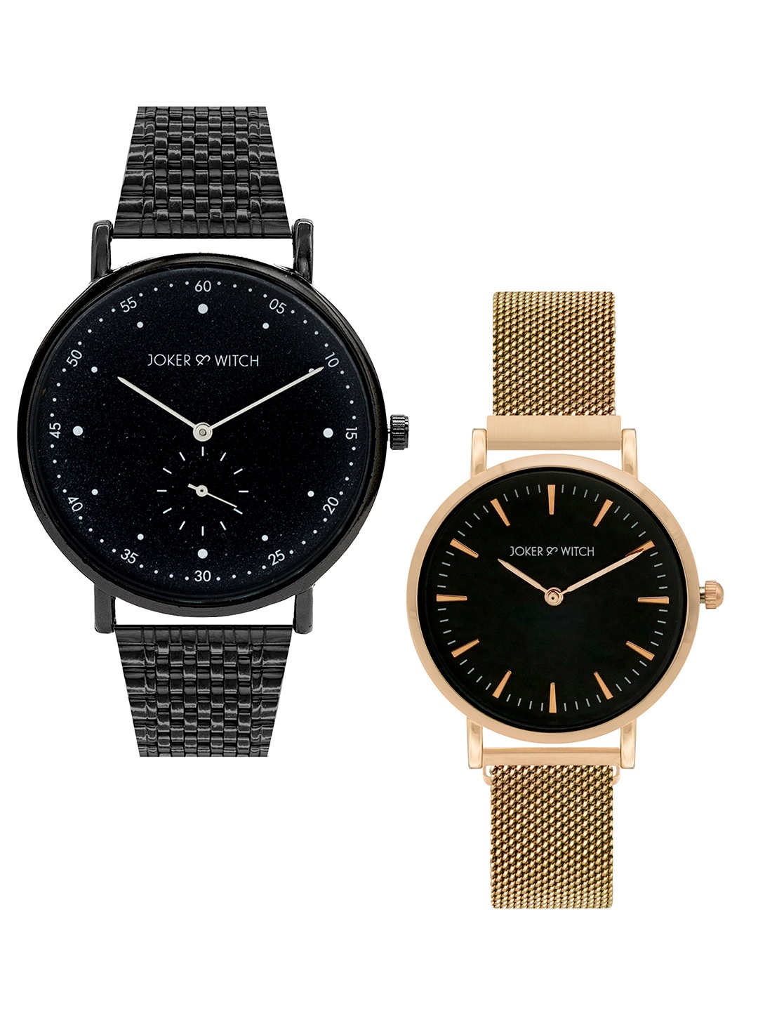 

JOKER & WITCH Jacob & Hannah Couple Watch Gift Set JWCW83, Black
