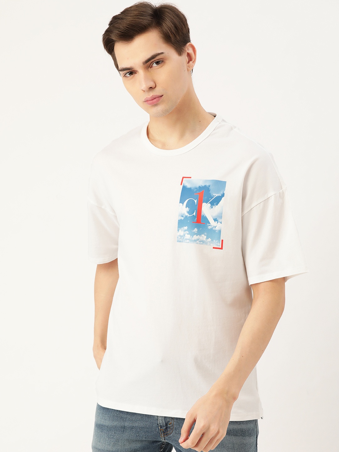 

Calvin Klein Underwear Men White Printed Round Neck T-shirt