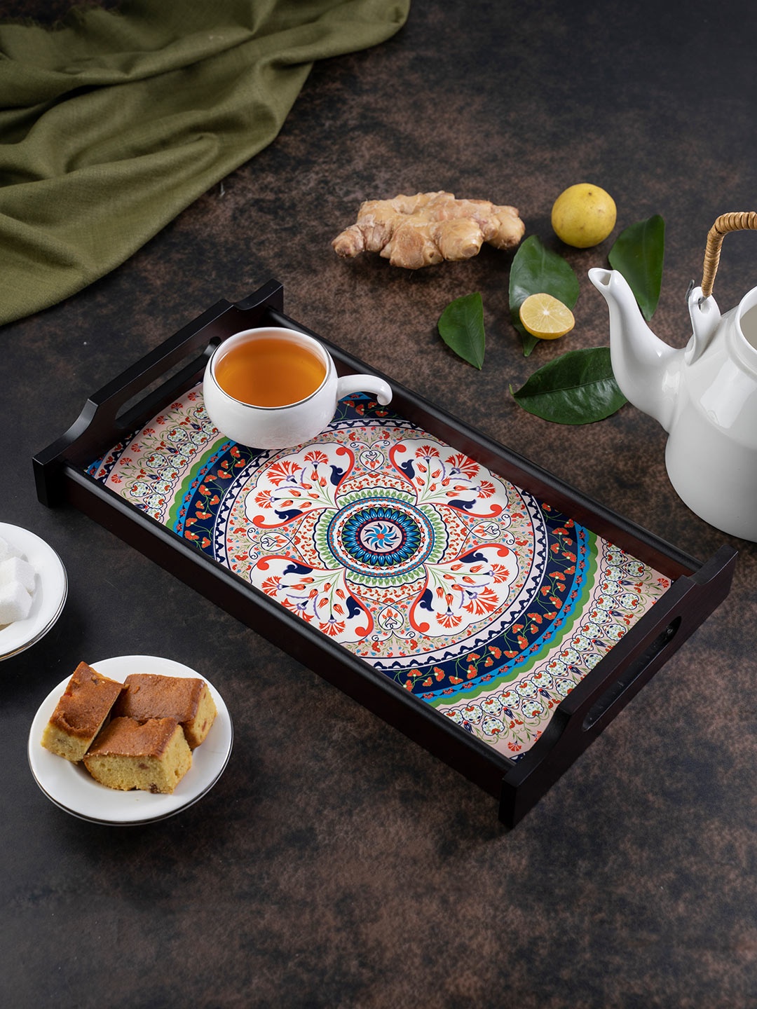 

KOLOROBIA Black Pristine Turkish Small Wooden Tray