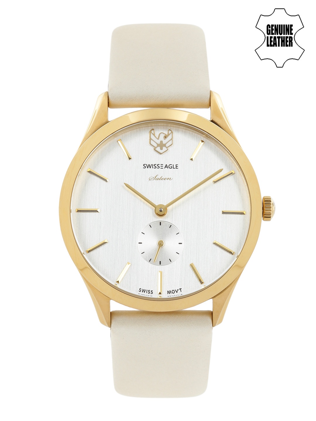

Swiss Eagle Women Silver-Toned Dial Watch SE-9085LS-GP-03