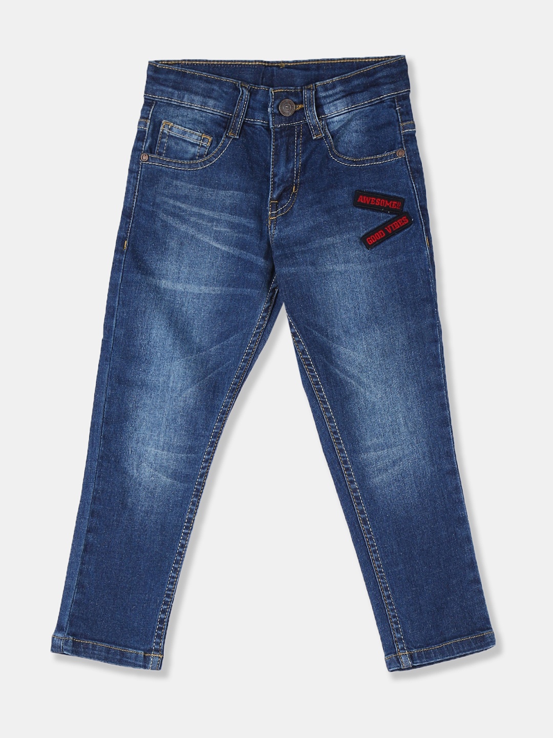 

Cherokee Boys Blue Regular Fit Mid-Rise Clean Look Jeans