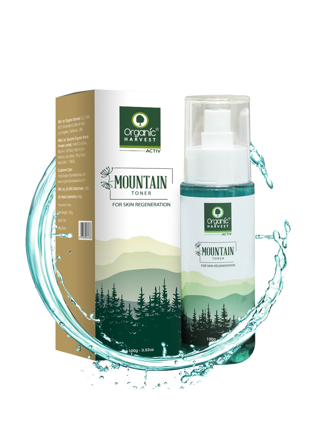 

Organic Harvest Unisex Mountain Range Toner 100gm, White