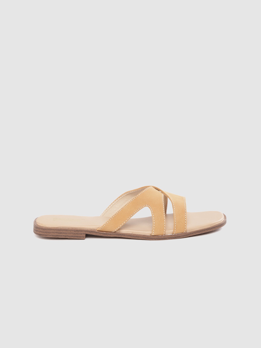 

The Roadster Lifestyle Co Women Tan Brown Solid Open Toe Flats