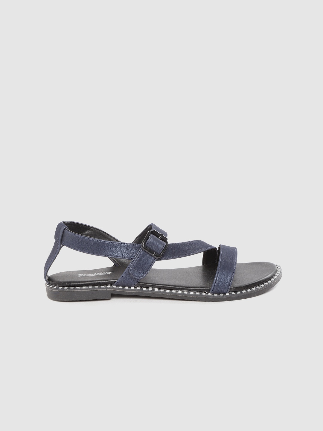 

The Roadster Lifestyle Co Women Navy Blue Solid Open Toe Flats
