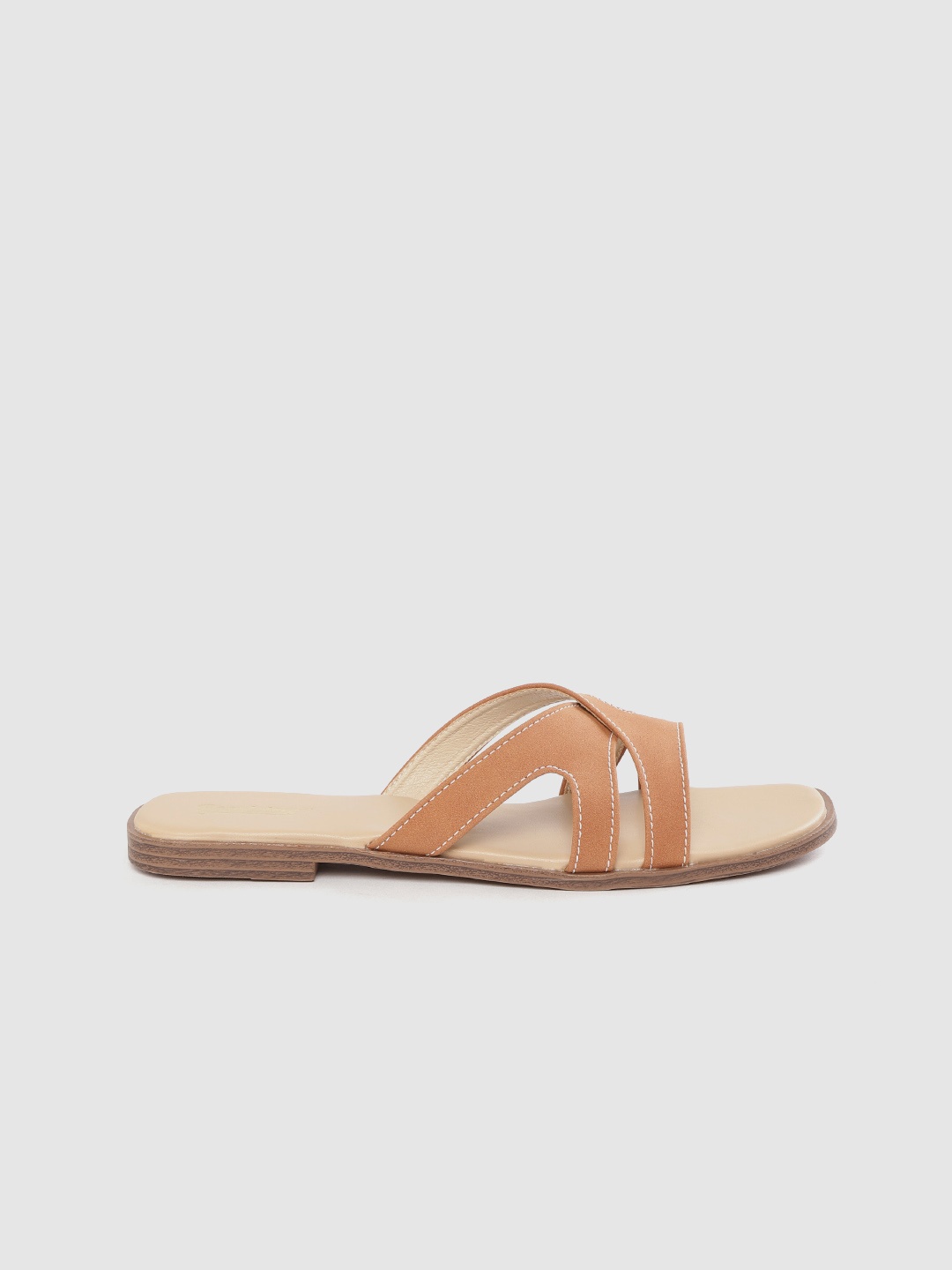 

The Roadster Lifestyle Co Women Brown Solid Open Toe Flats