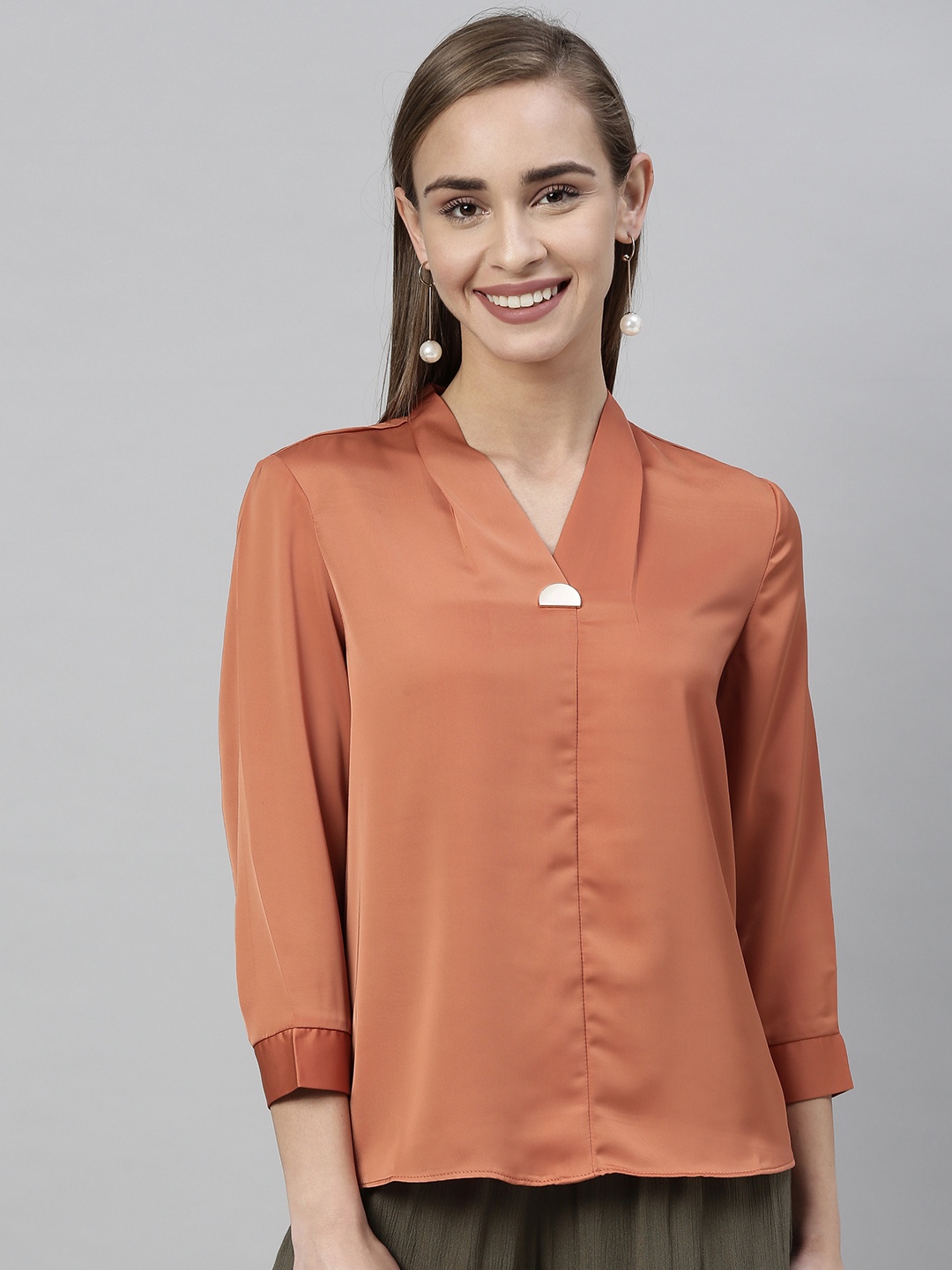

Vero Moda Women Brown Solid Top
