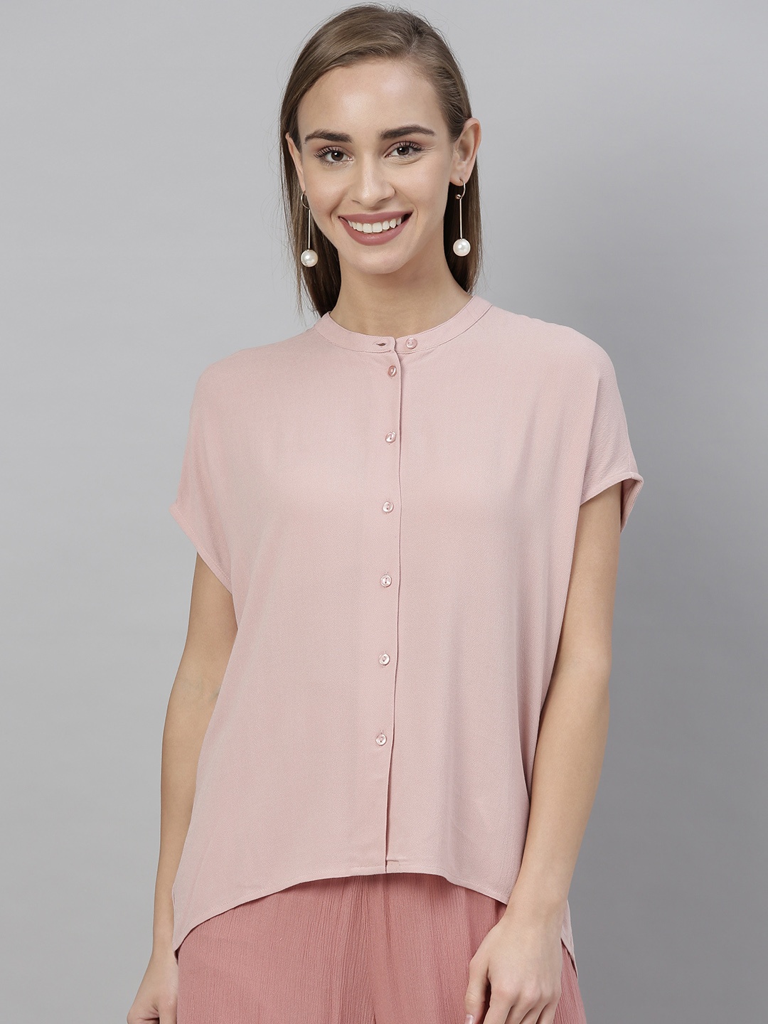 

Vero Moda Women Pink Regular Fit Solid Casual Shirt