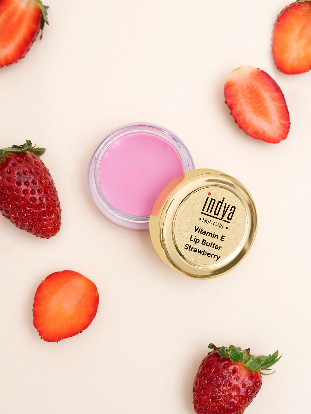 

INDYA Lip Butter - Strawberry (8g), Pink