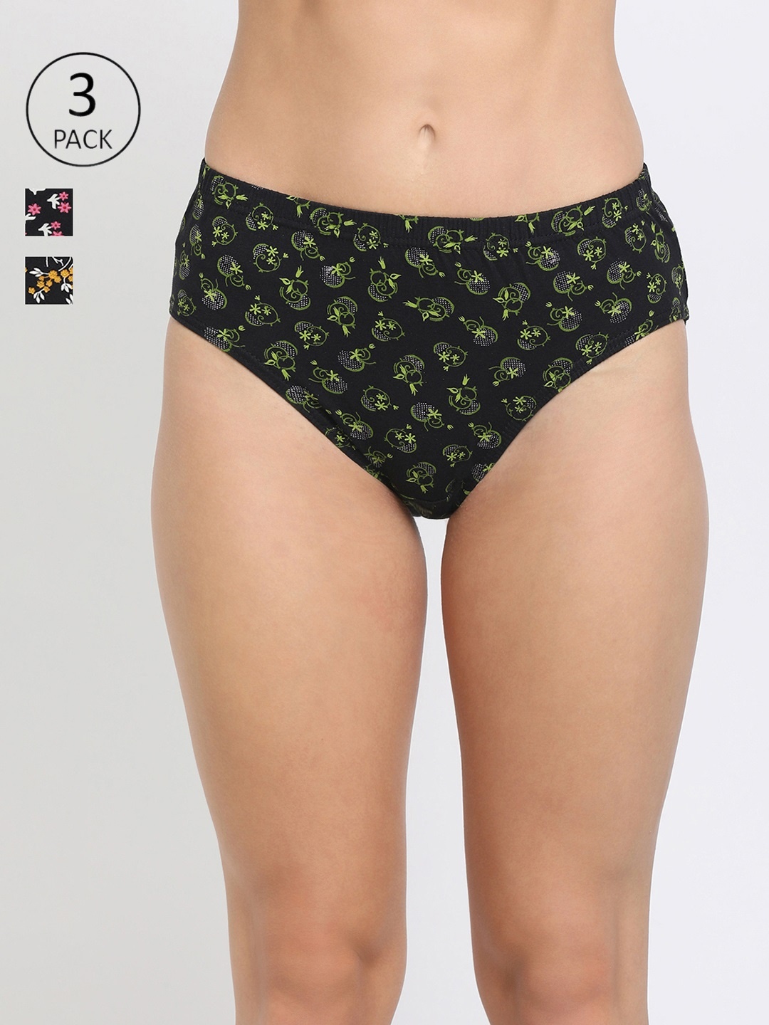 

DIXCY SCOTT Slimz Women Pack Of 3 Assorted Cotton Briefs