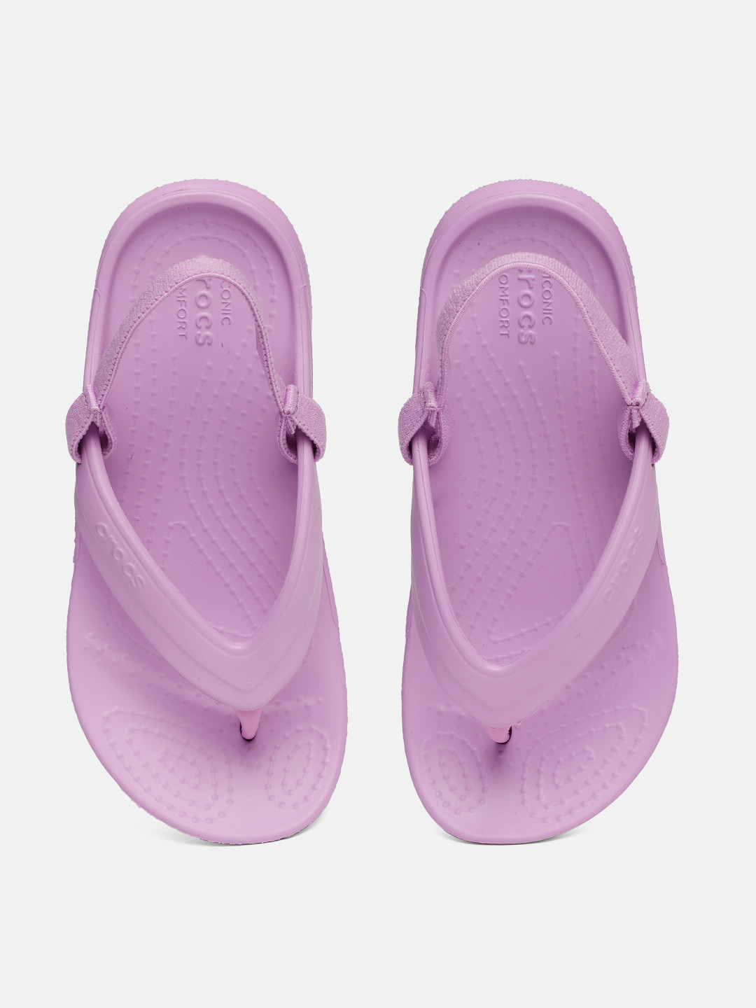

Crocs Kids Purple Solid Classic Thong Flip-Flops