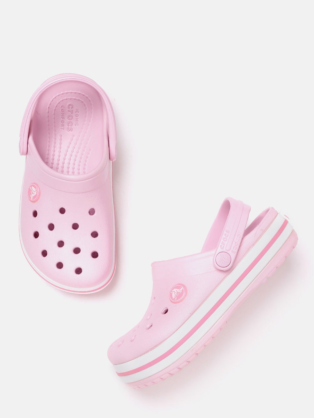 

Crocs Unisex Kids Pink Solid Clogs