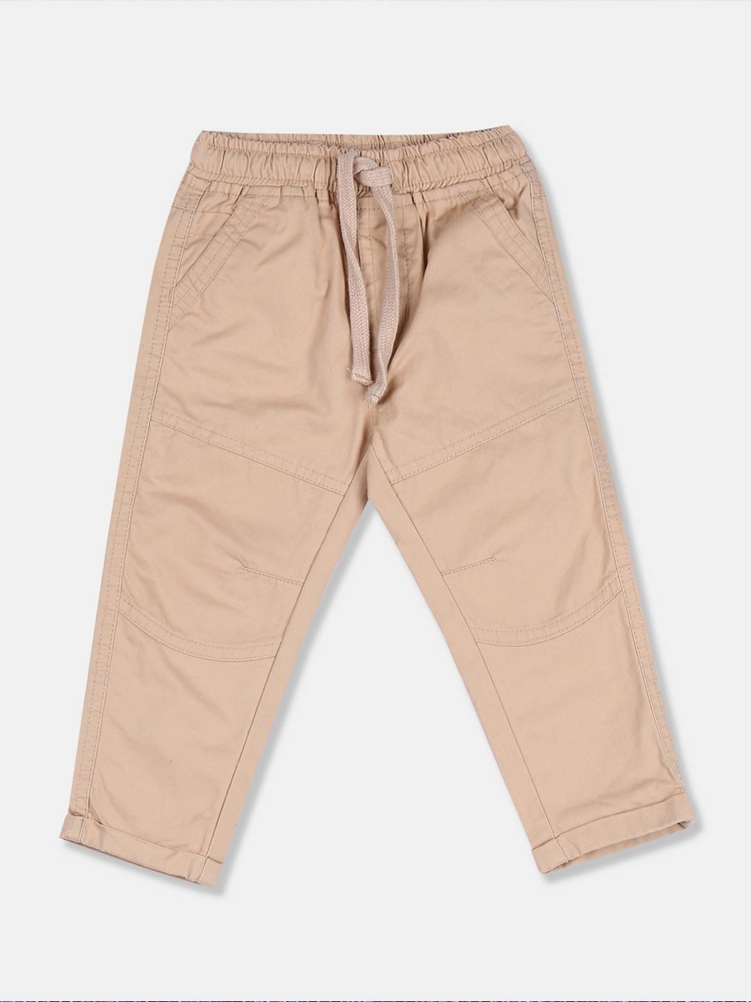 

Donuts Boys Beige Regular Fit Solid Cargos