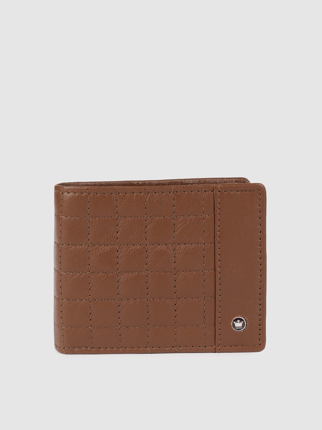 

Louis Philippe Men Brown Textured Leather Two Fold Wallet