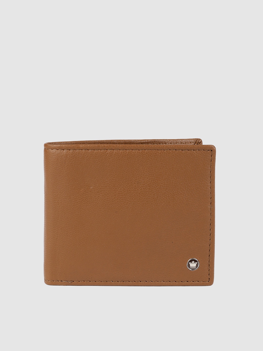 

Louis Philippe Men Tan Brown Solid Leather Two Fold Wallet