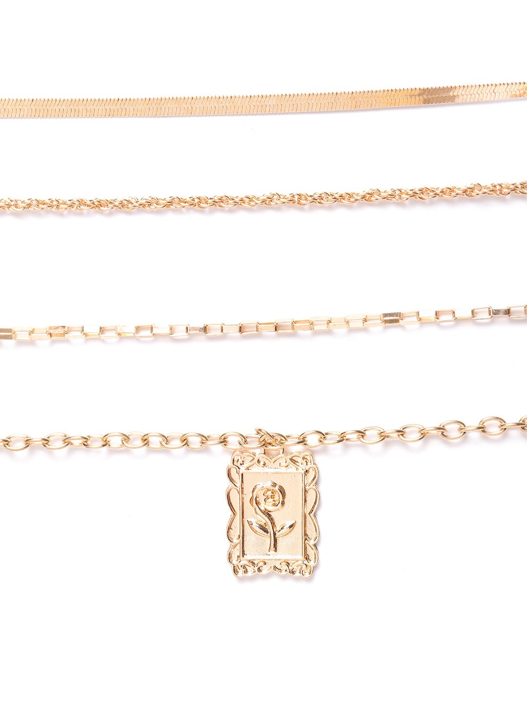 

Jewels Galaxy Set of 4 Gold-Plated Bracelets cum Anklets