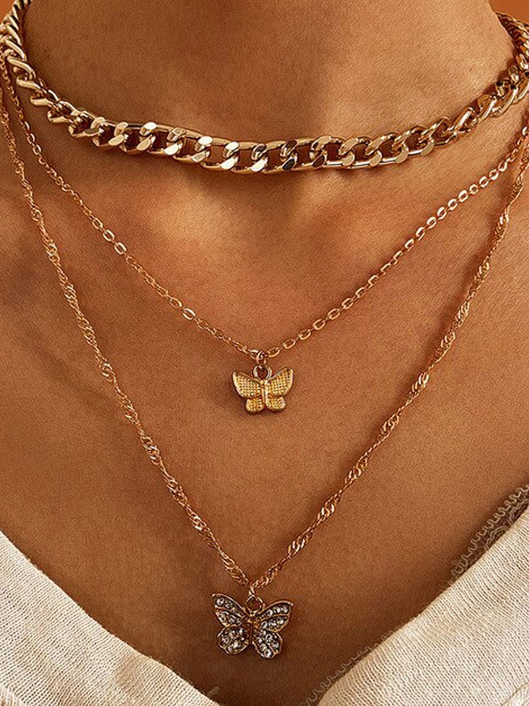 

Jewels Galaxy Set of 3 Gold-Plated Necklaces