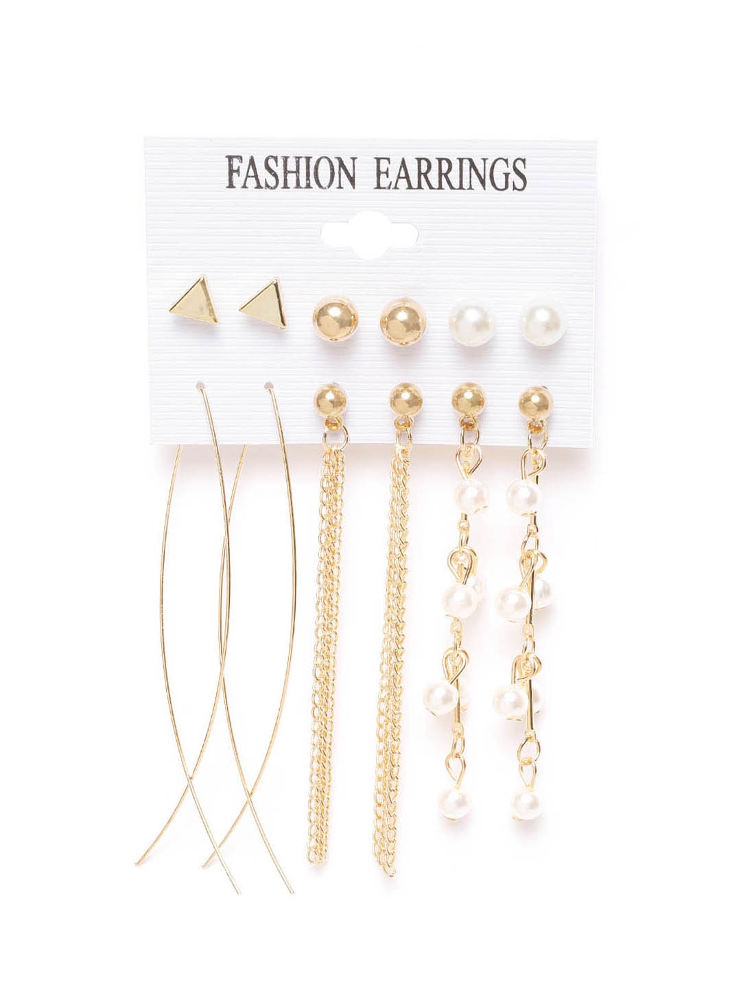 

Jewels Galaxy Set of 6 Gold-Plated Earrings