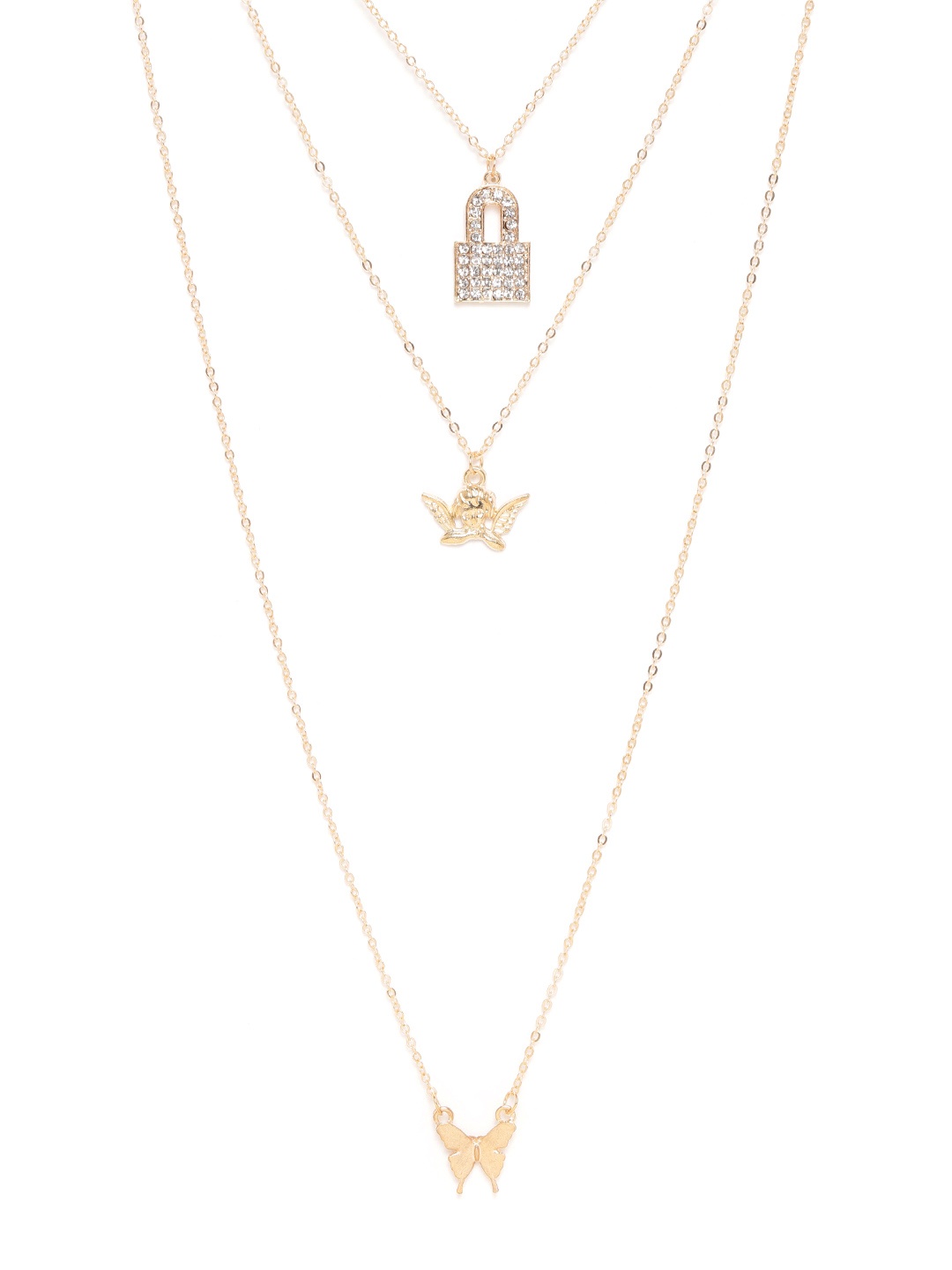 

Jewels Galaxy Women Gold-Plated Stone-Studded Layered Necklace