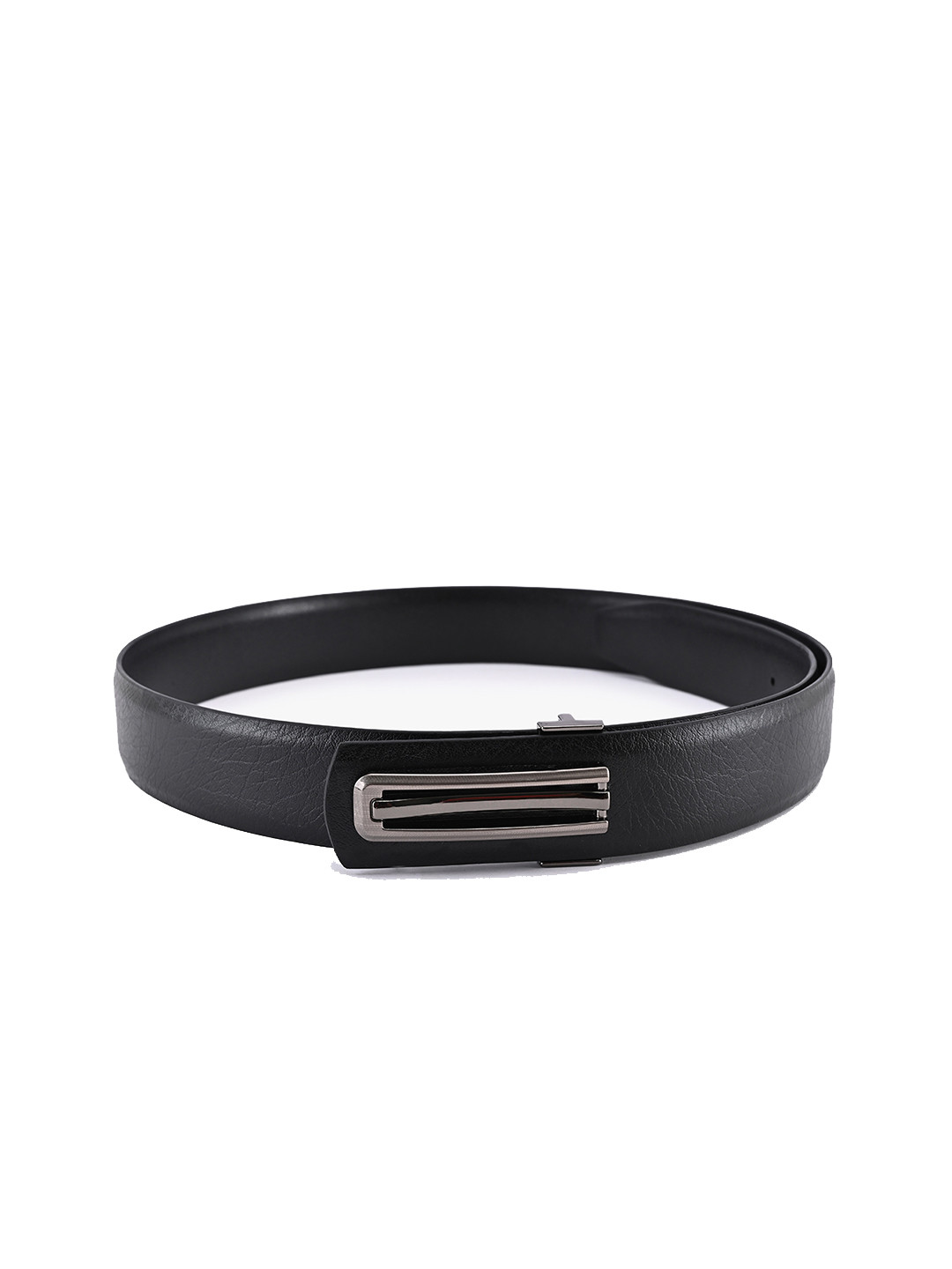 

BuckleUp Men Black Solid Belt