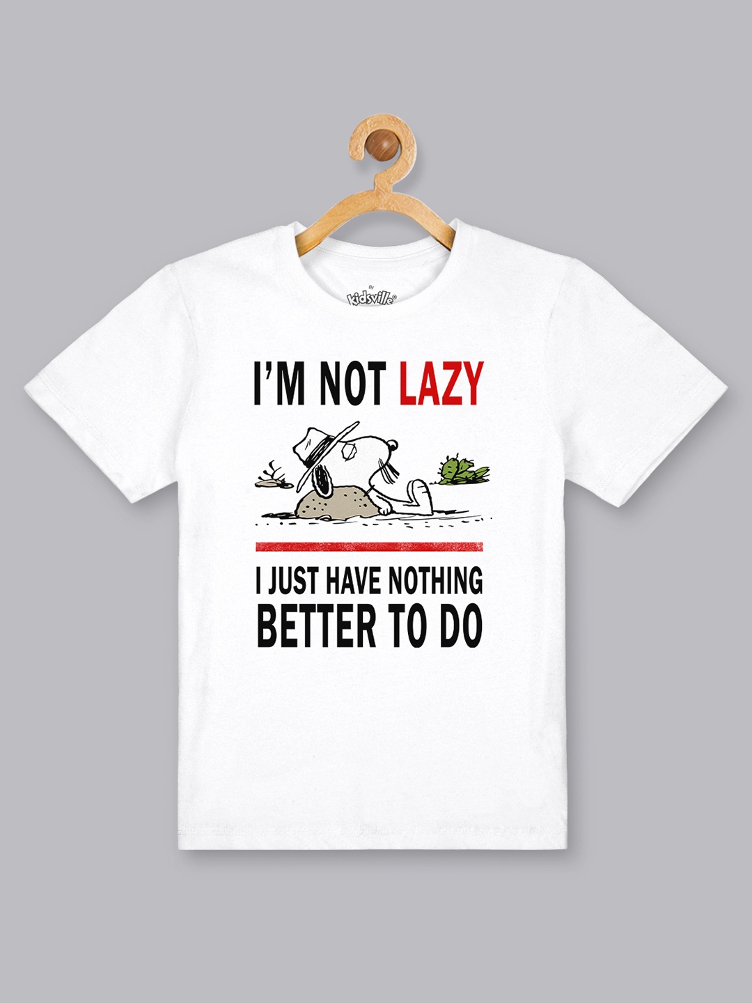 

Kids Ville Peanuts Printed White T-shirt for Boys