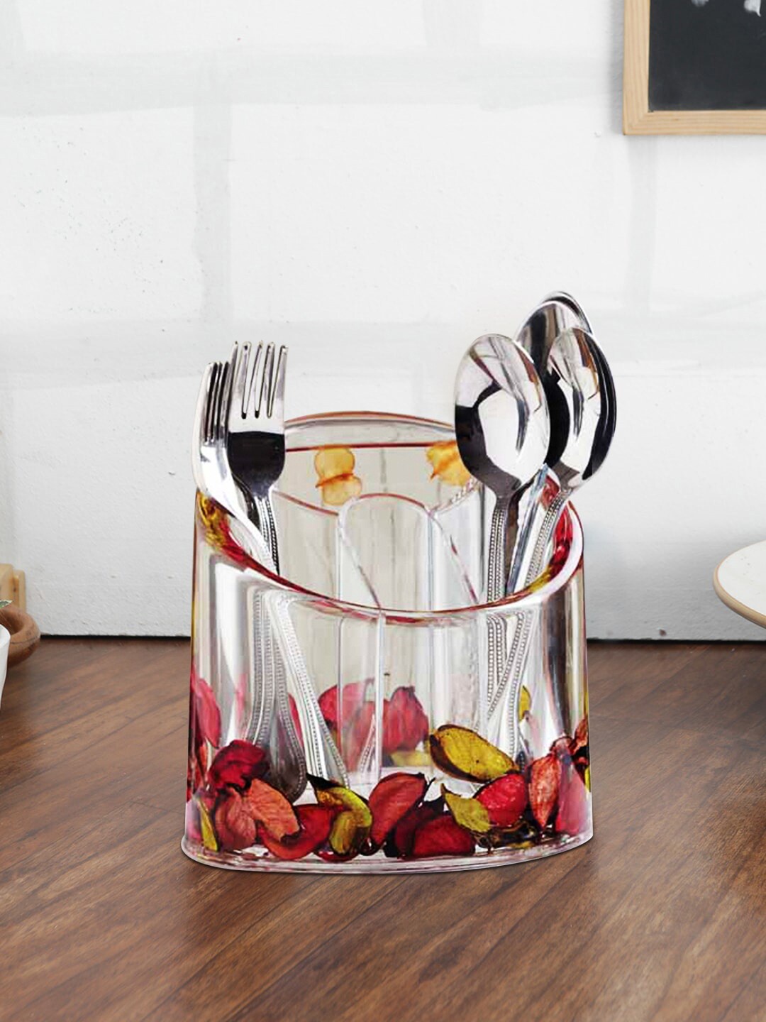

OBSESSIONS Transparent & Red Printed Agua Sustainable Fork Holder