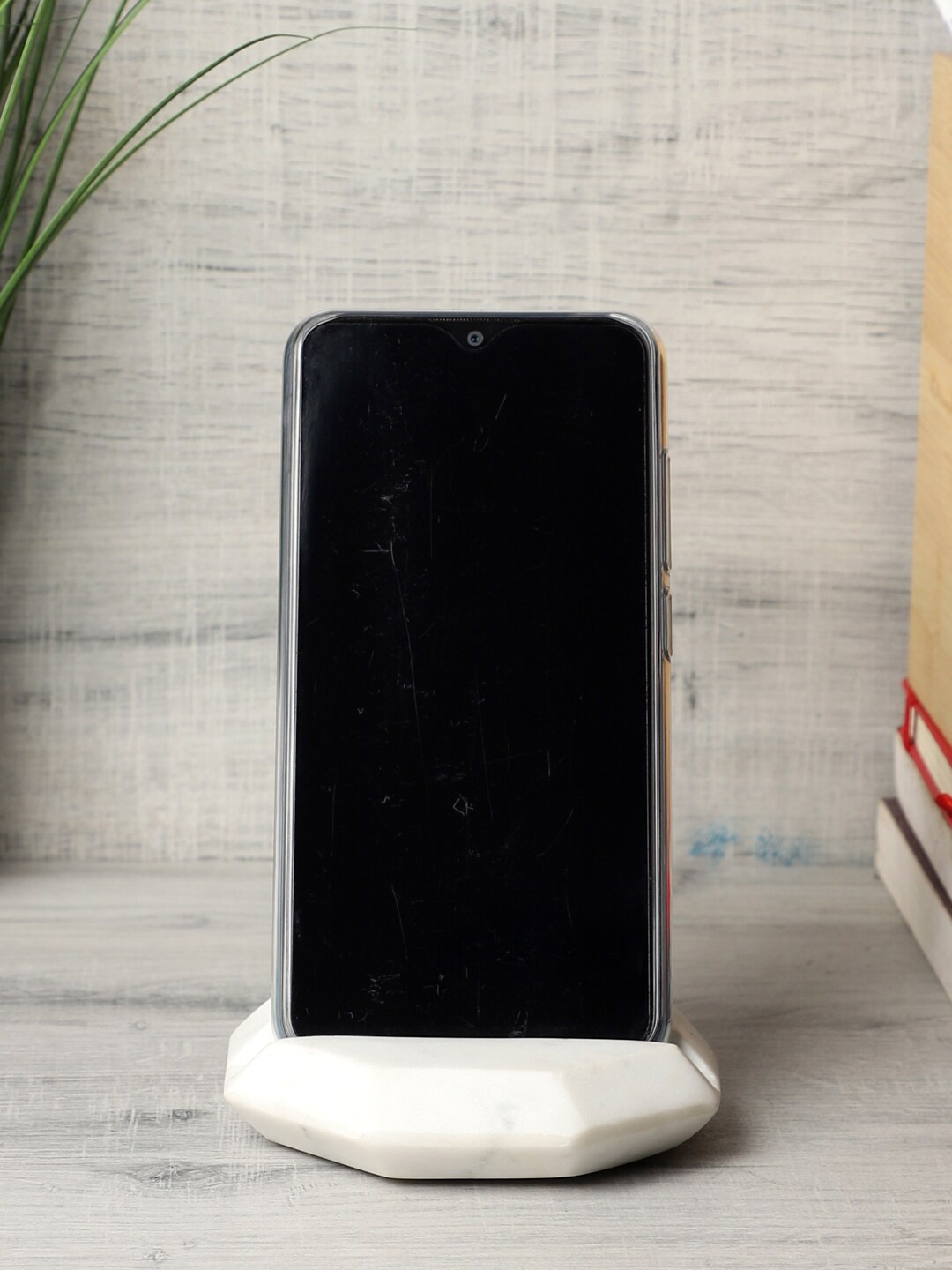 

Marble Mobile Stand, White