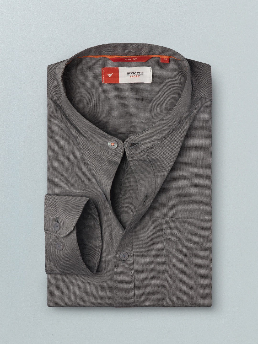 

INVICTUS Men Grey Slim Fit Solid Casual Shirt