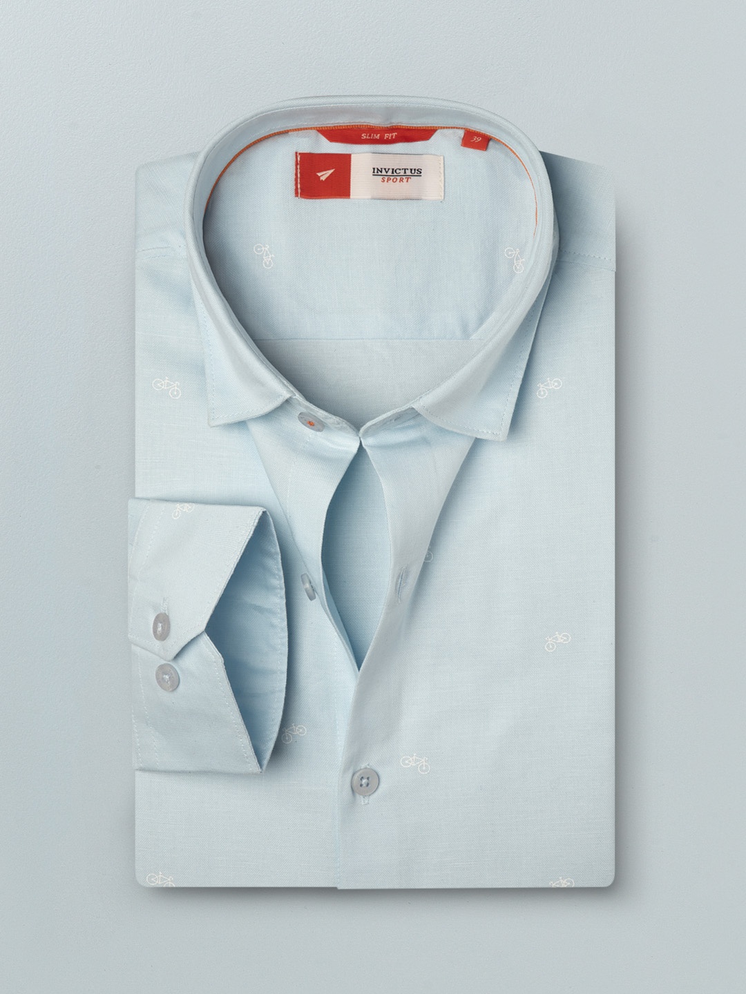 

INVICTUS Men Blue Slim Fit Solid Shirt