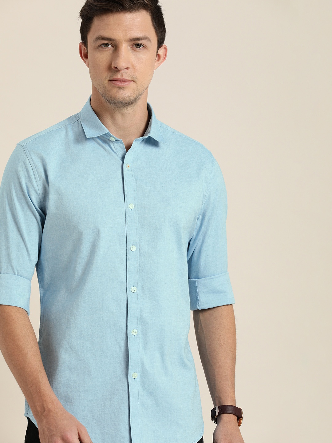 

INVICTUS Men Blue Slim Fit Solid Casual Shirt