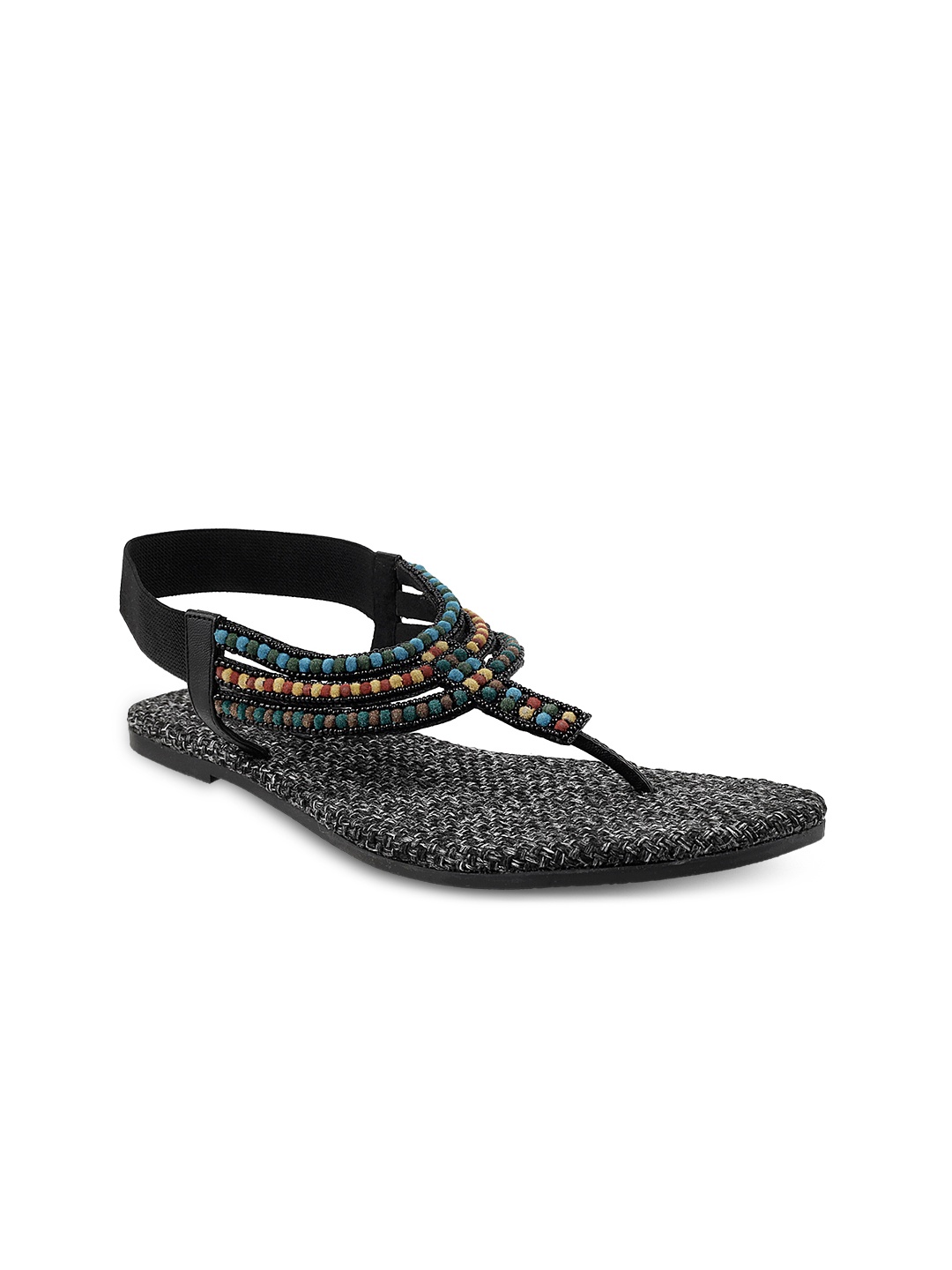 

Mochi Women Black Embellished Flats