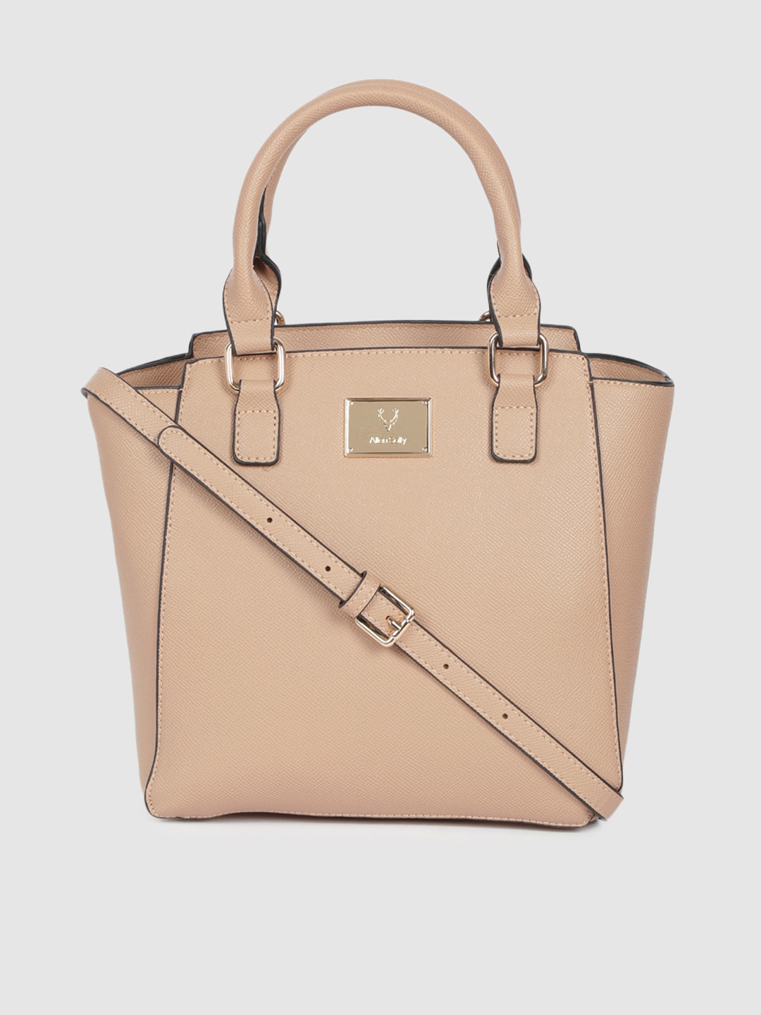 

Allen Solly Nude-Coloured Solid Handheld Bag
