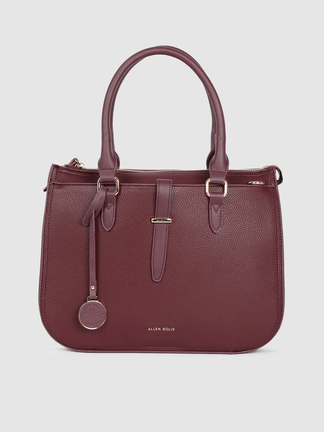 

Allen Solly Burgundy Solid Handheld Bag