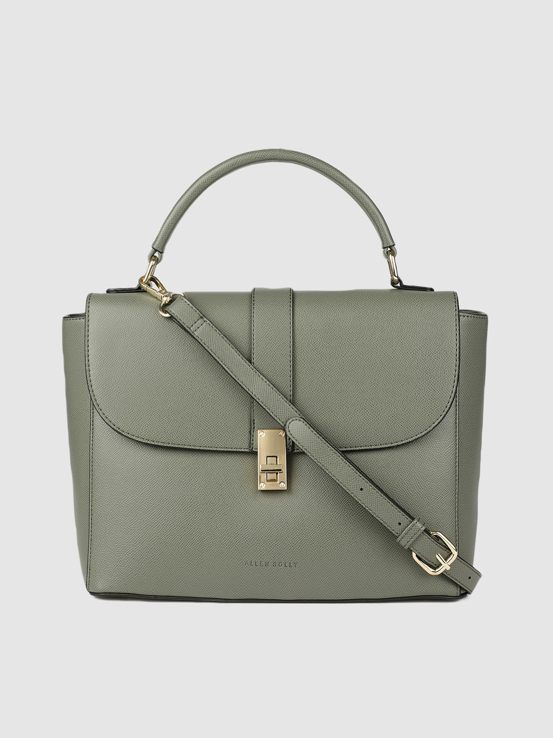

Allen Solly Olive Green Solid Satchel