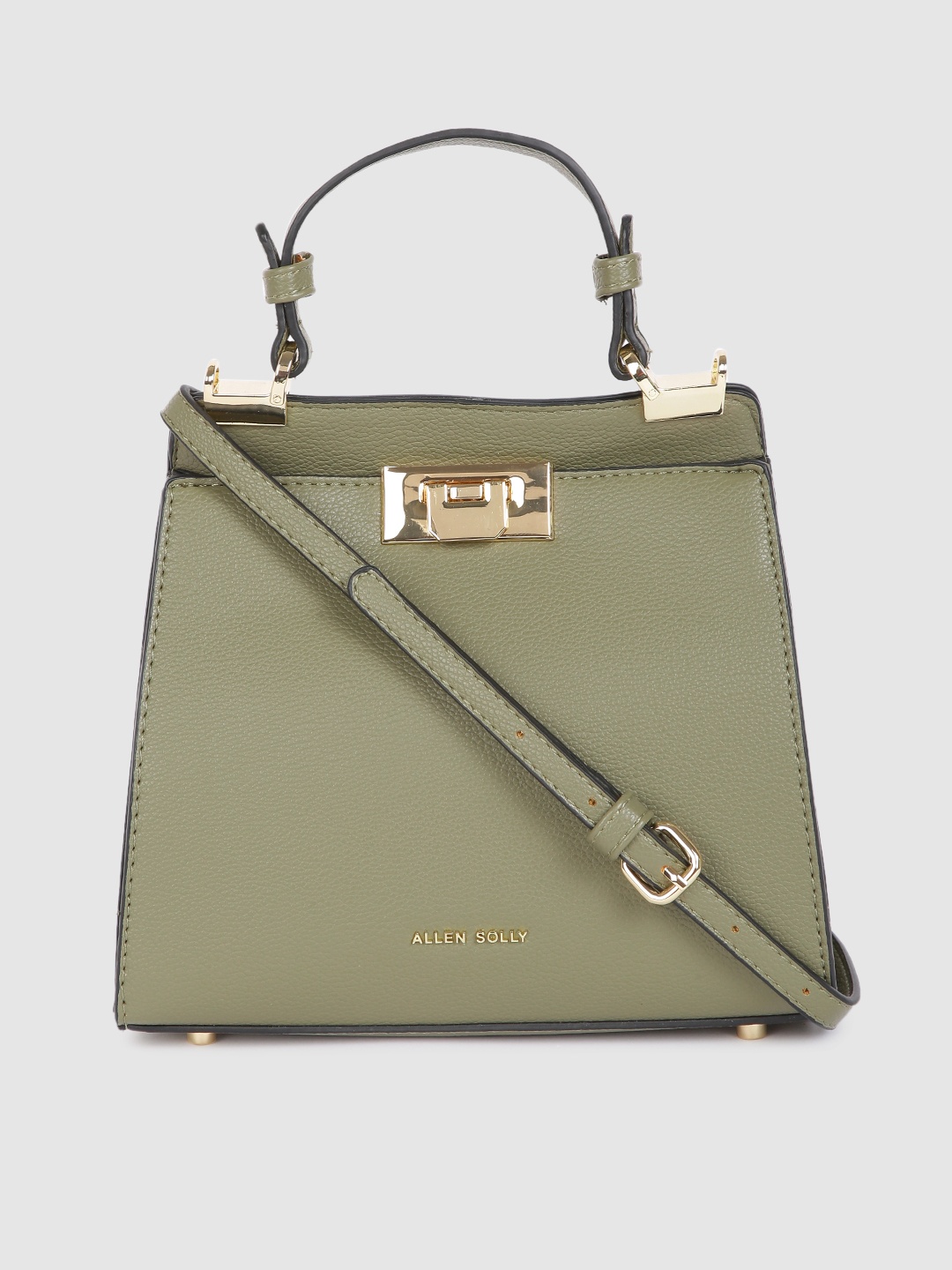 

Allen Solly Olive Green Solid Handheld Bag