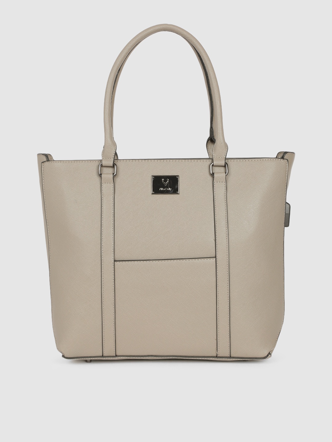 

Allen Solly Grey Solid Handheld Bag