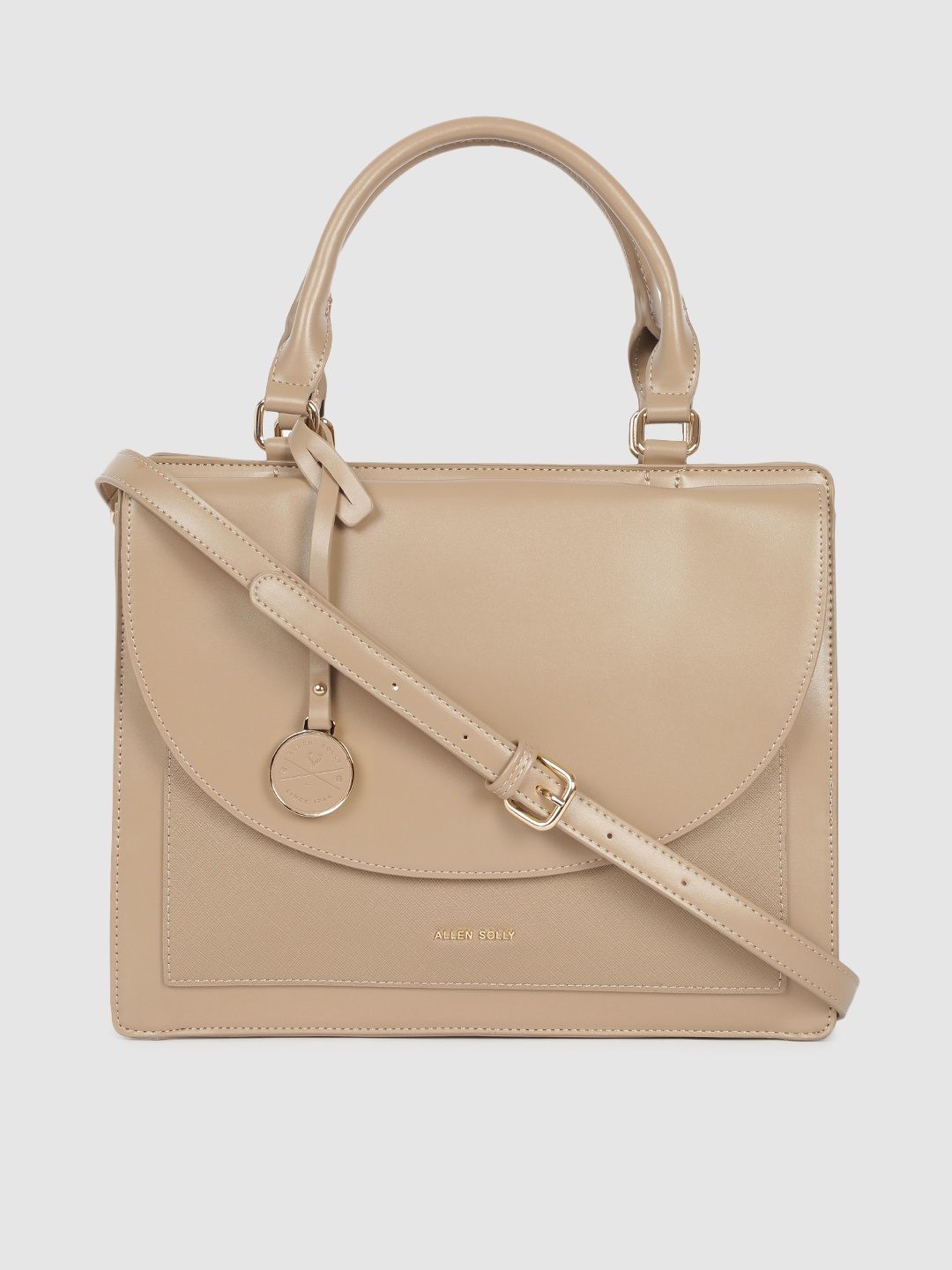 

Allen Solly Nude-Coloured Solid Handheld Bag